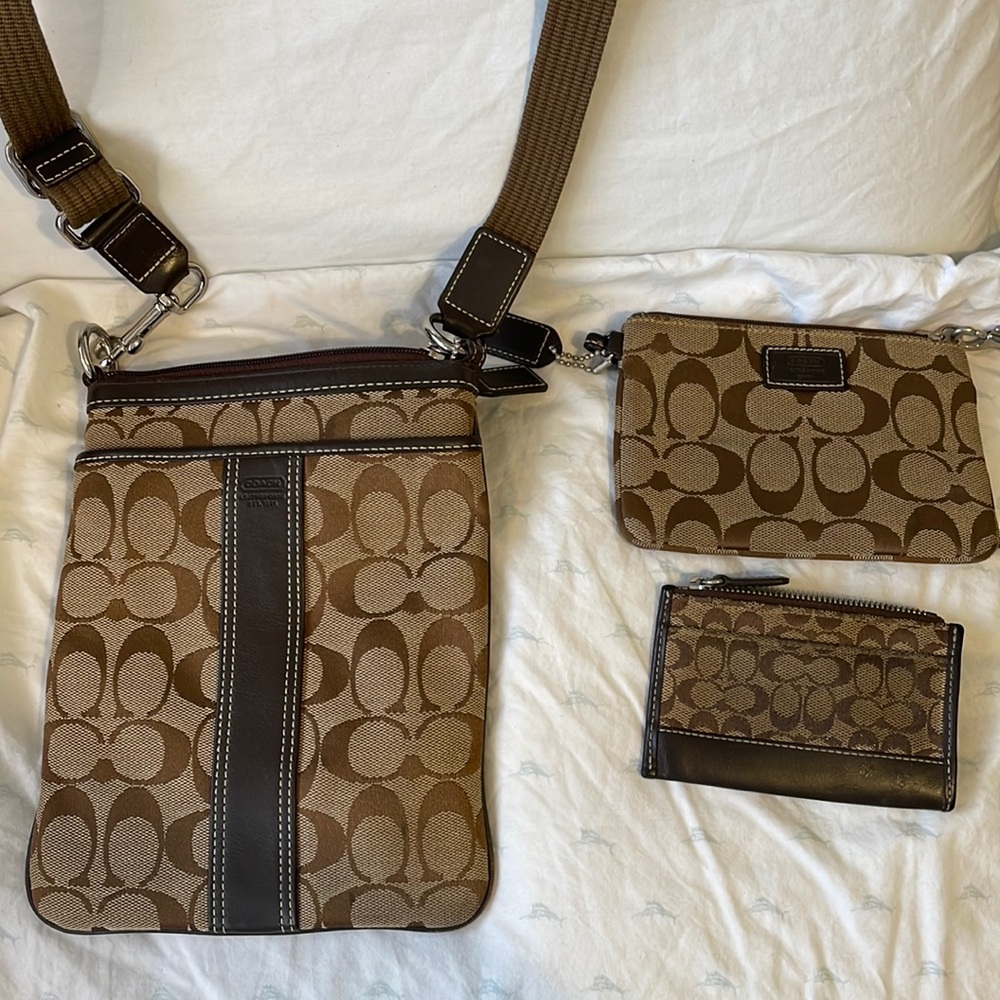 Coach crossbody, wallet, and wristlet